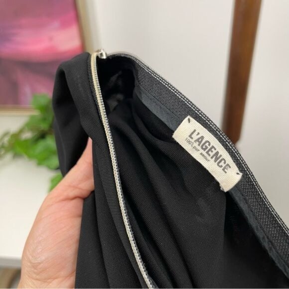L'Agence Little Black Dress Slinky ZipperNeckline Adjustable Size 2 - Picture 6 of 8